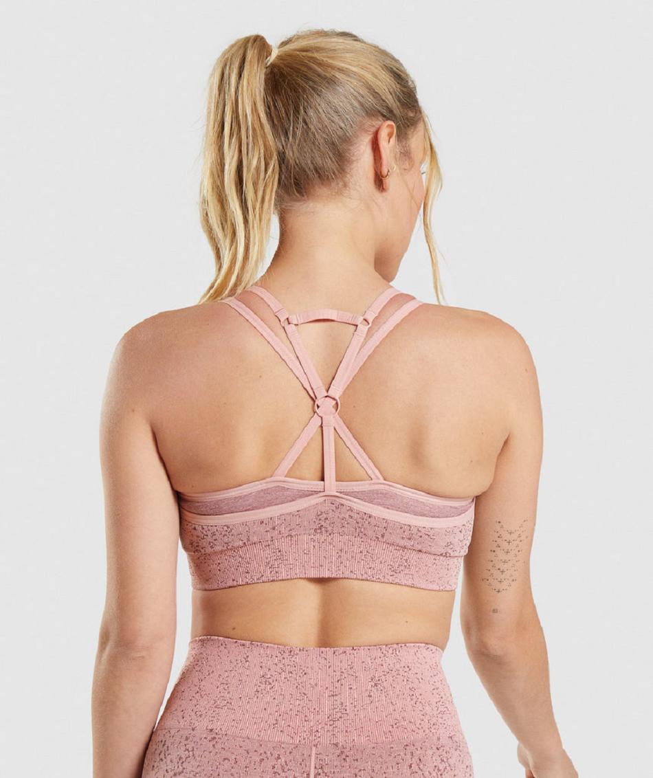 Gymshark Adapt Fleck Seamless Ženske Sportski Grudnjak Roze | HR 3388CTV